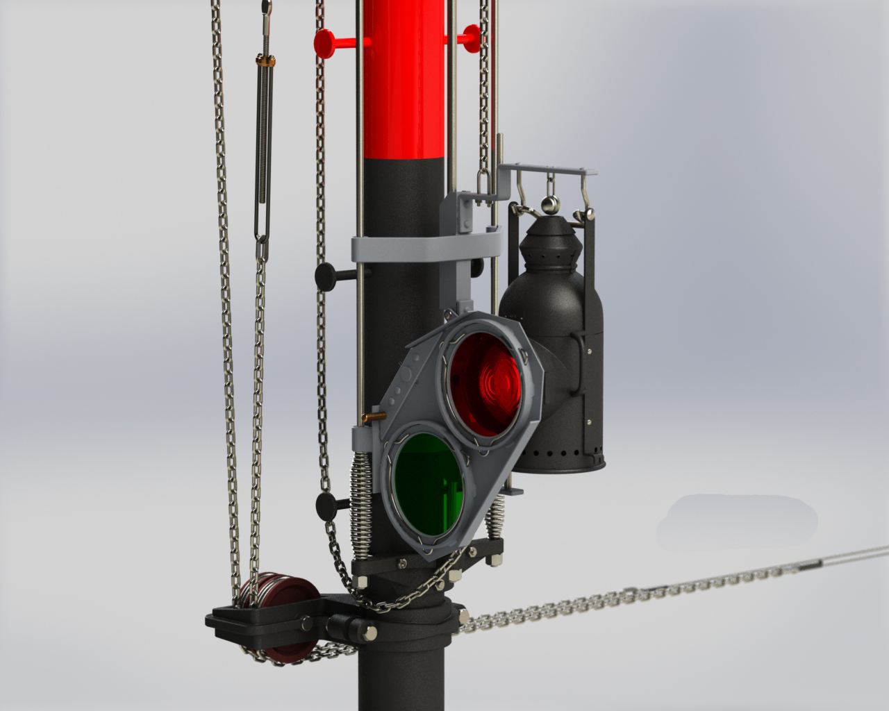 铁路信号灯3d模型 3D模型SolidWorks三维设计图